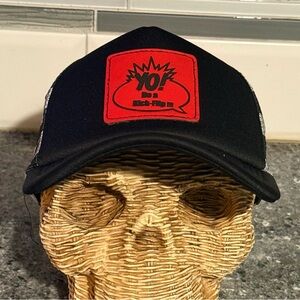 Yo Do a Kick-flip! Foam Trucker with checkered Mesh and SnapBack closure.